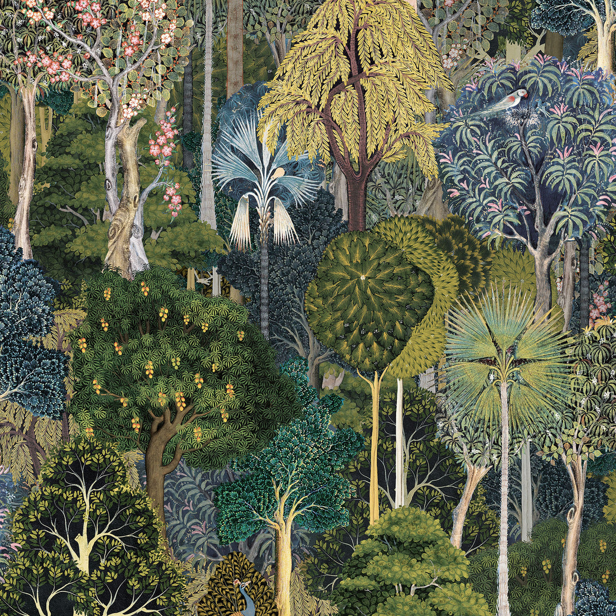Jungle Heritage Green Wallpaper By Galerie