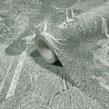 47651 Woodland Heritage Green Wallpaper By Galerie