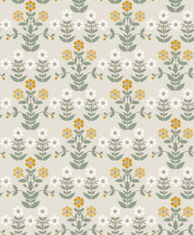 4811 Sippor Yellow and Grey Wallpaper by Boråstapeter