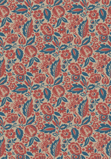 4816 Elise Red and Blue Wallpaper by Boråstapeter