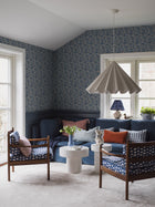4817 Elise Blue and Beige Wallpaper by Boråstapeter