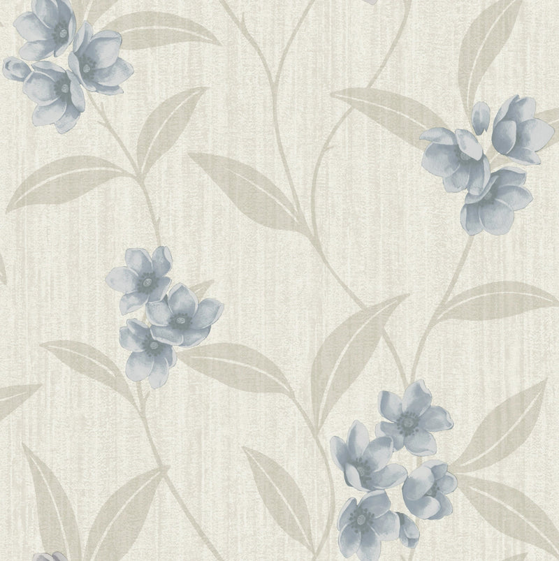4817 Giovanna Floral Cream Blue Wallpaper by Belgravia