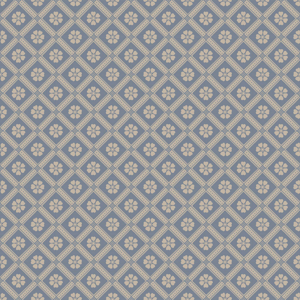 Love Blue and Beige New Heritage Wallpaper by Boråstapeter