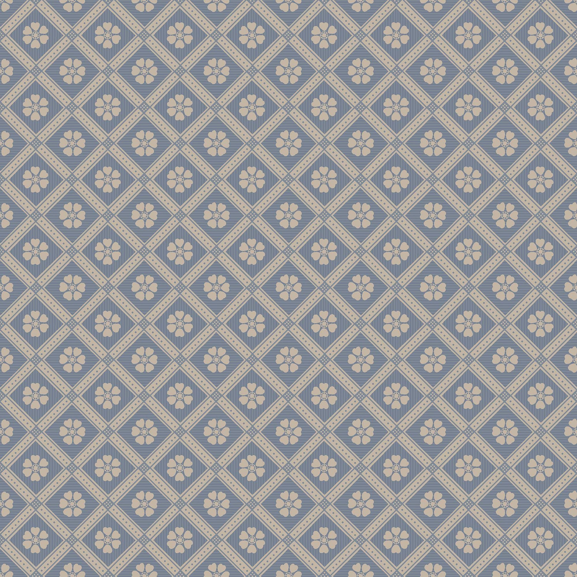 4820 Love Blue and Beige Wallpaper by Boråstapeter
