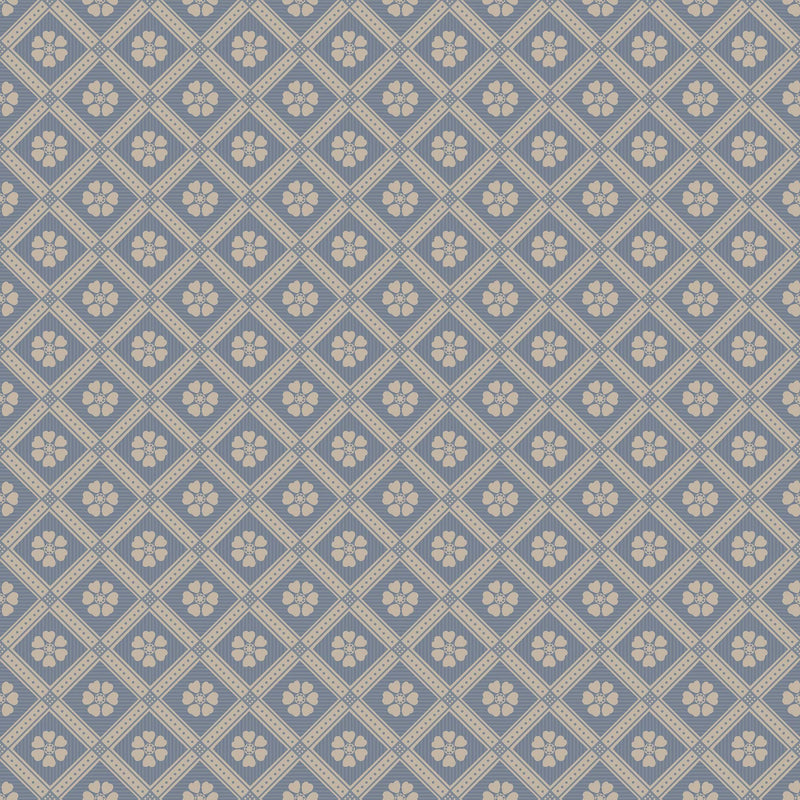 4820 Love Blue and Beige Wallpaper by Boråstapeter