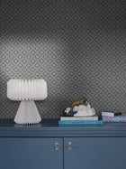 4820 Love Blue and Beige Wallpaper by Boråstapeter