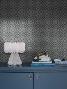 4820 Love Blue and Beige Wallpaper by Boråstapeter