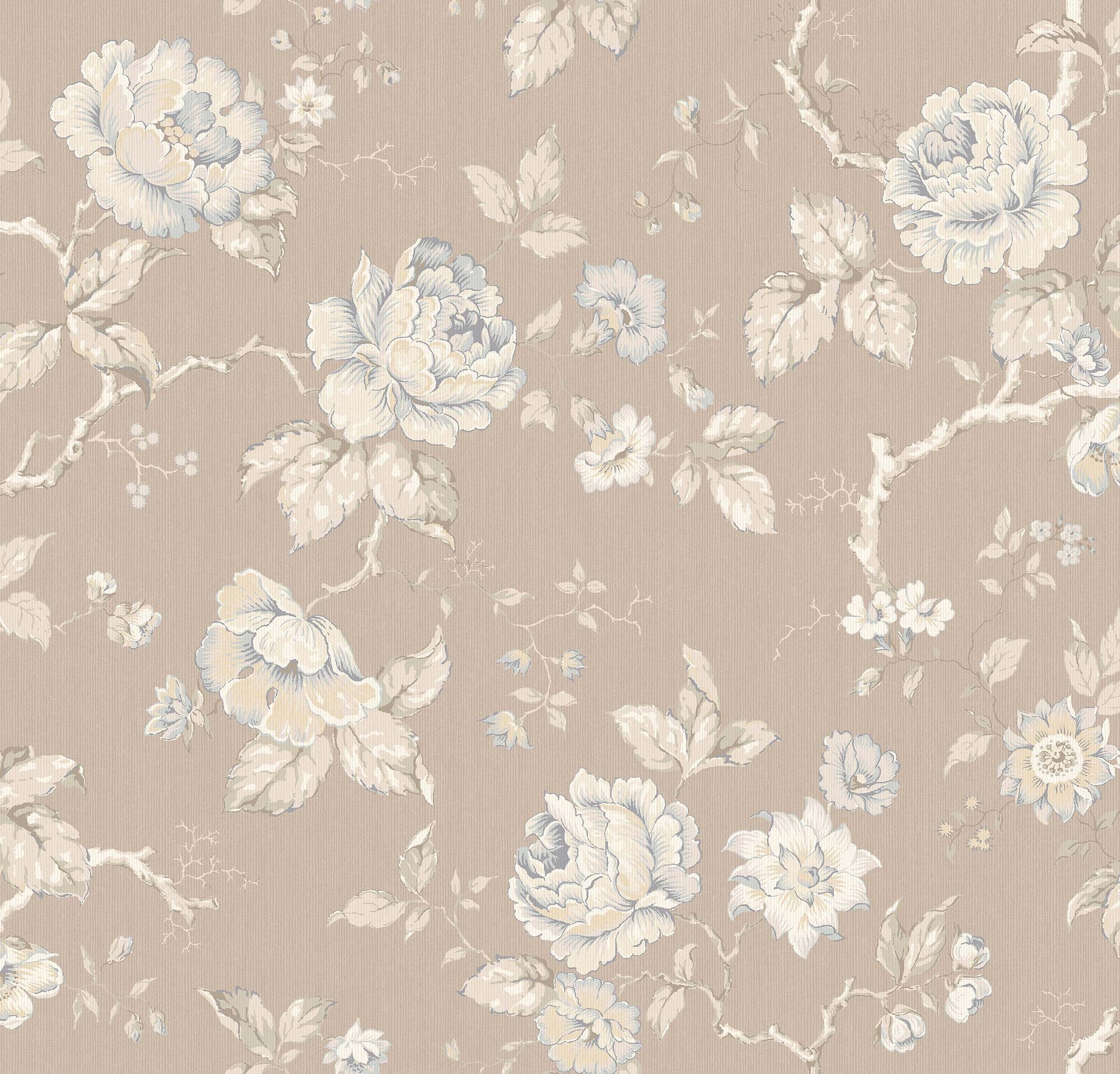 4828 Rosenträd Beige Wallpaper by Boråstapeter