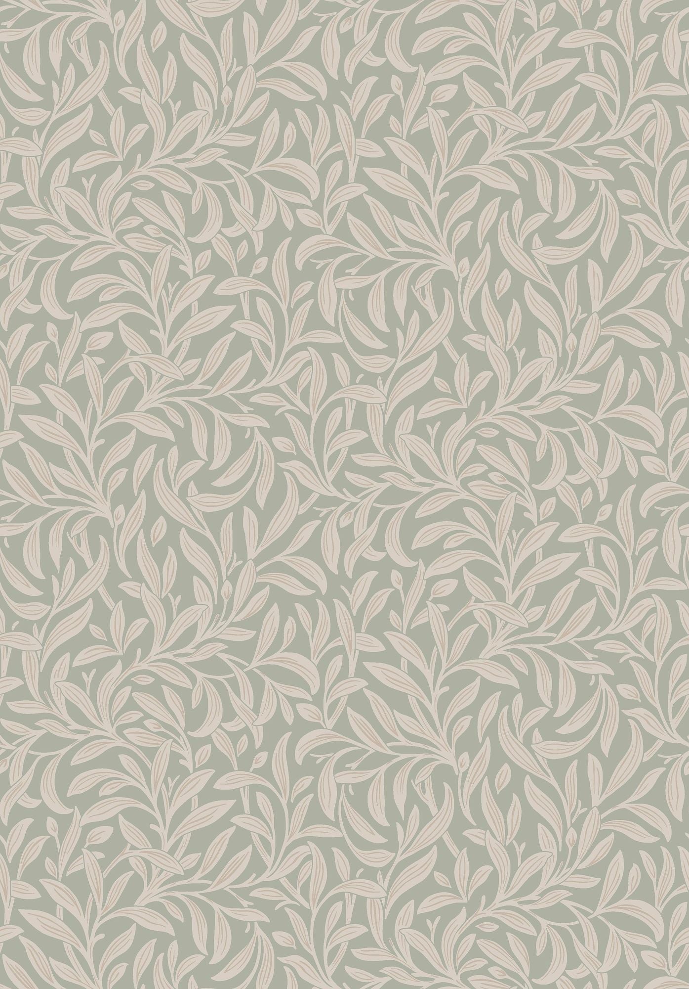 4829 Vintergröna Green and Beige Wallpaper by Boråstapeter