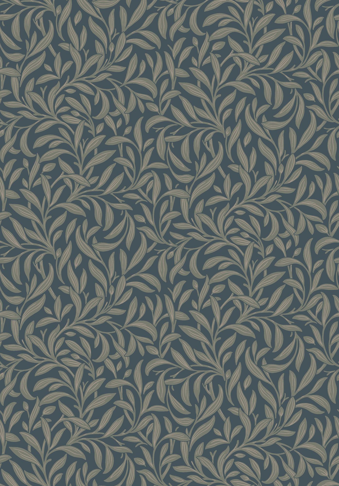 4830 Vintergröna Blue and Green Wallpaper by Boråstapeter