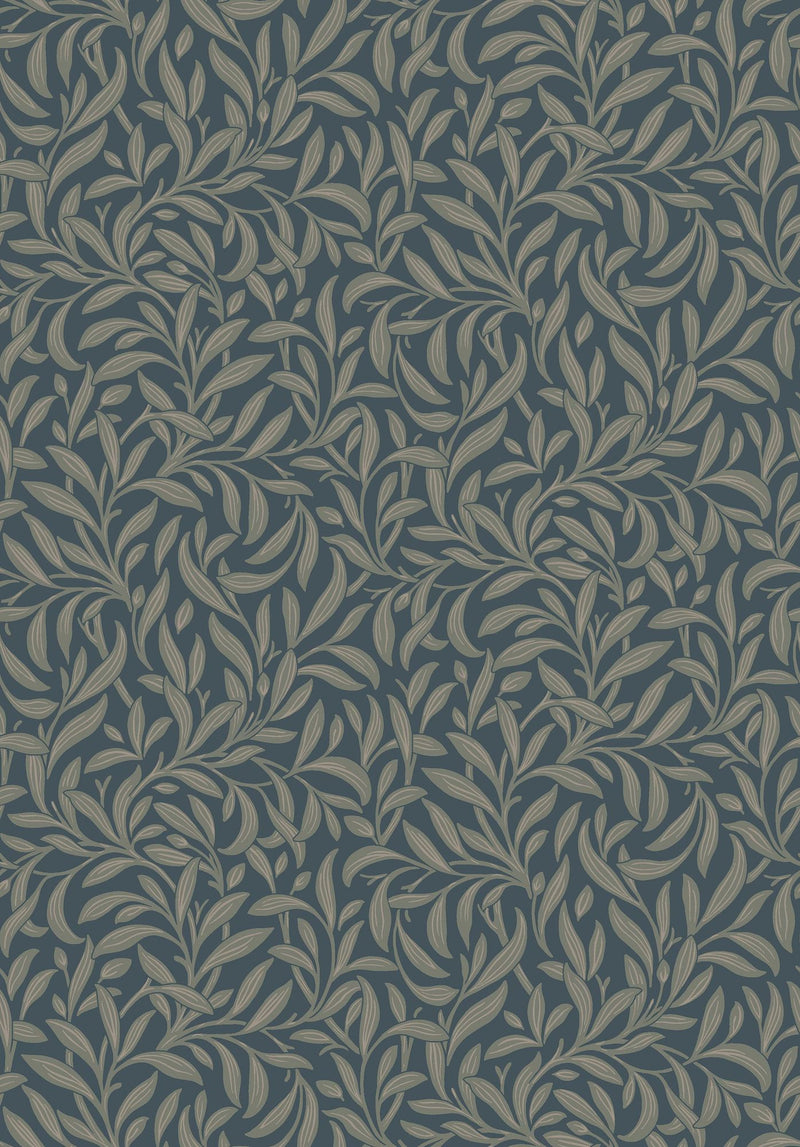 4830 Vintergröna Blue and Green Wallpaper by Boråstapeter