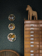 4830 Vintergröna Blue and Green Wallpaper by Boråstapeter