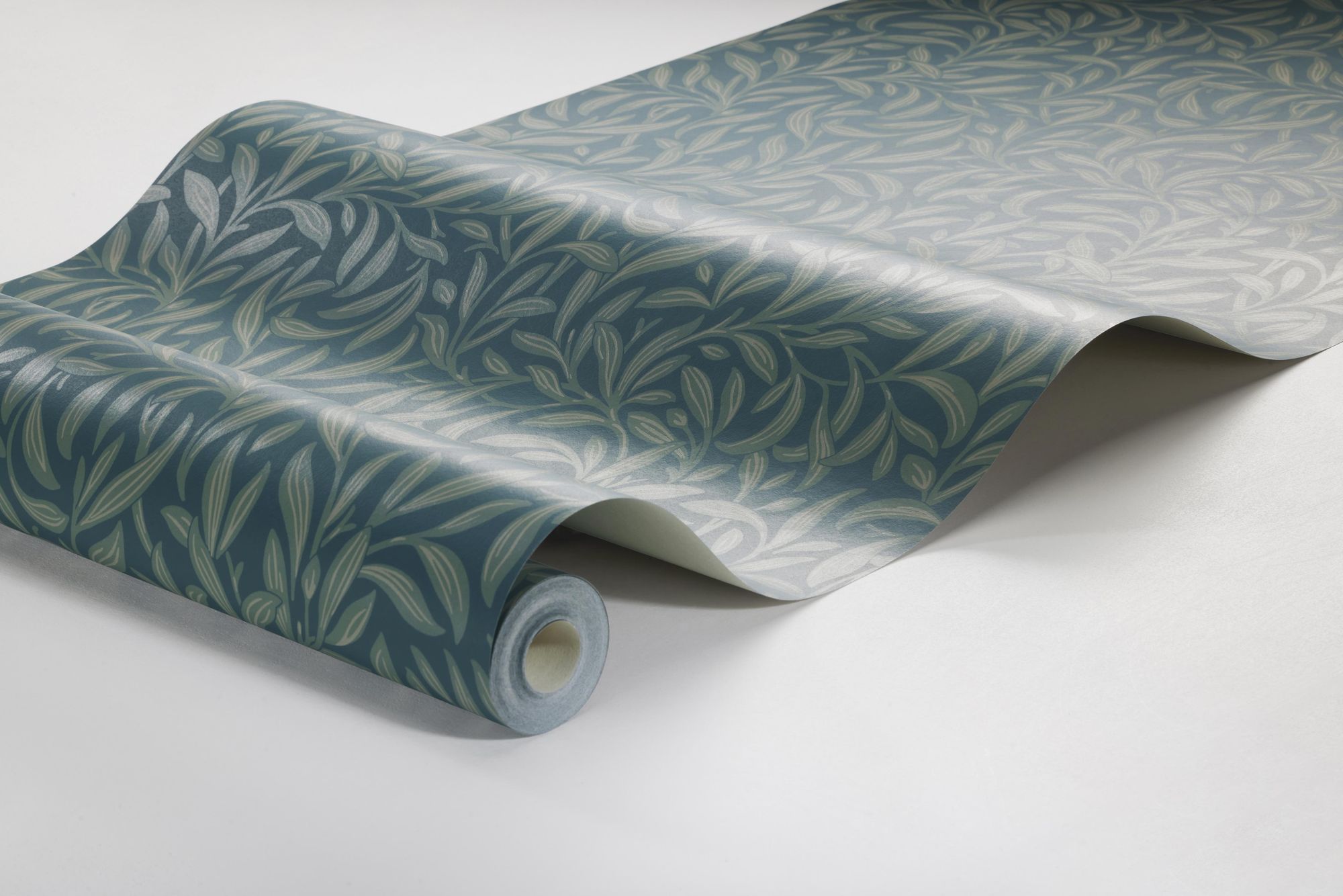 4830 Vintergröna Blue and Green Wallpaper by Boråstapeter