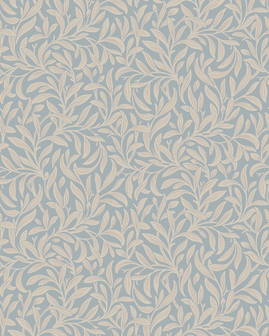 4831 Vintergröna Blue and Beige Wallpaper by Boråstapeter
