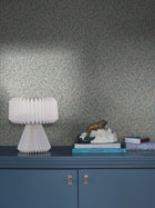 4831 Vintergröna Blue and Beige Wallpaper by Boråstapeter