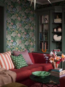 4834 Carnation Garden Green and Multi Wallpaper by Boråstapeter