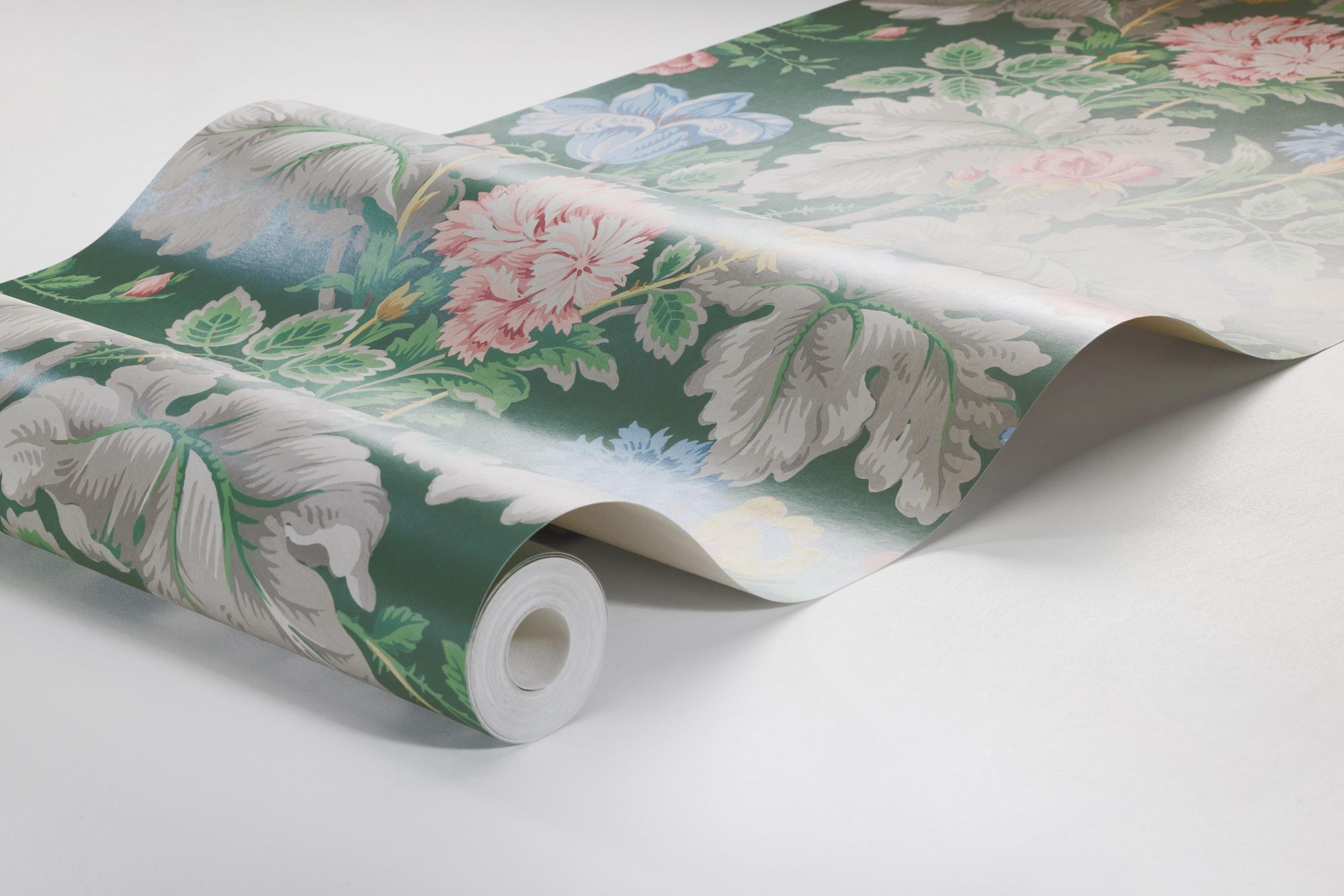 4834 Carnation Garden Green and Multi Wallpaper by Boråstapeter