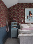 4837 Snödroppe Red Wallpaper by Boråstapeter