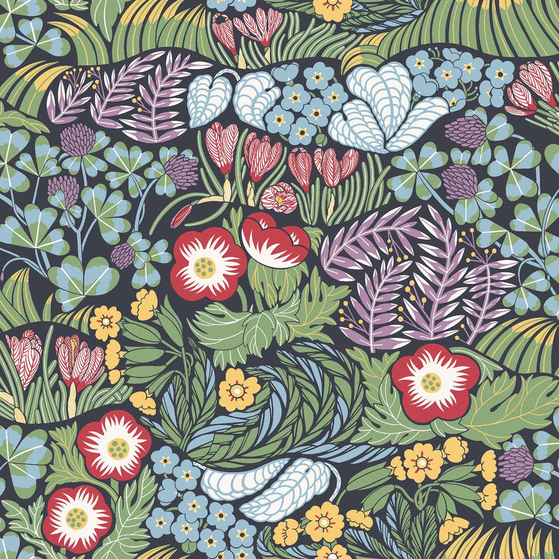 4842 Rabatt Multi and Black Wallpaper by Boråstapeter