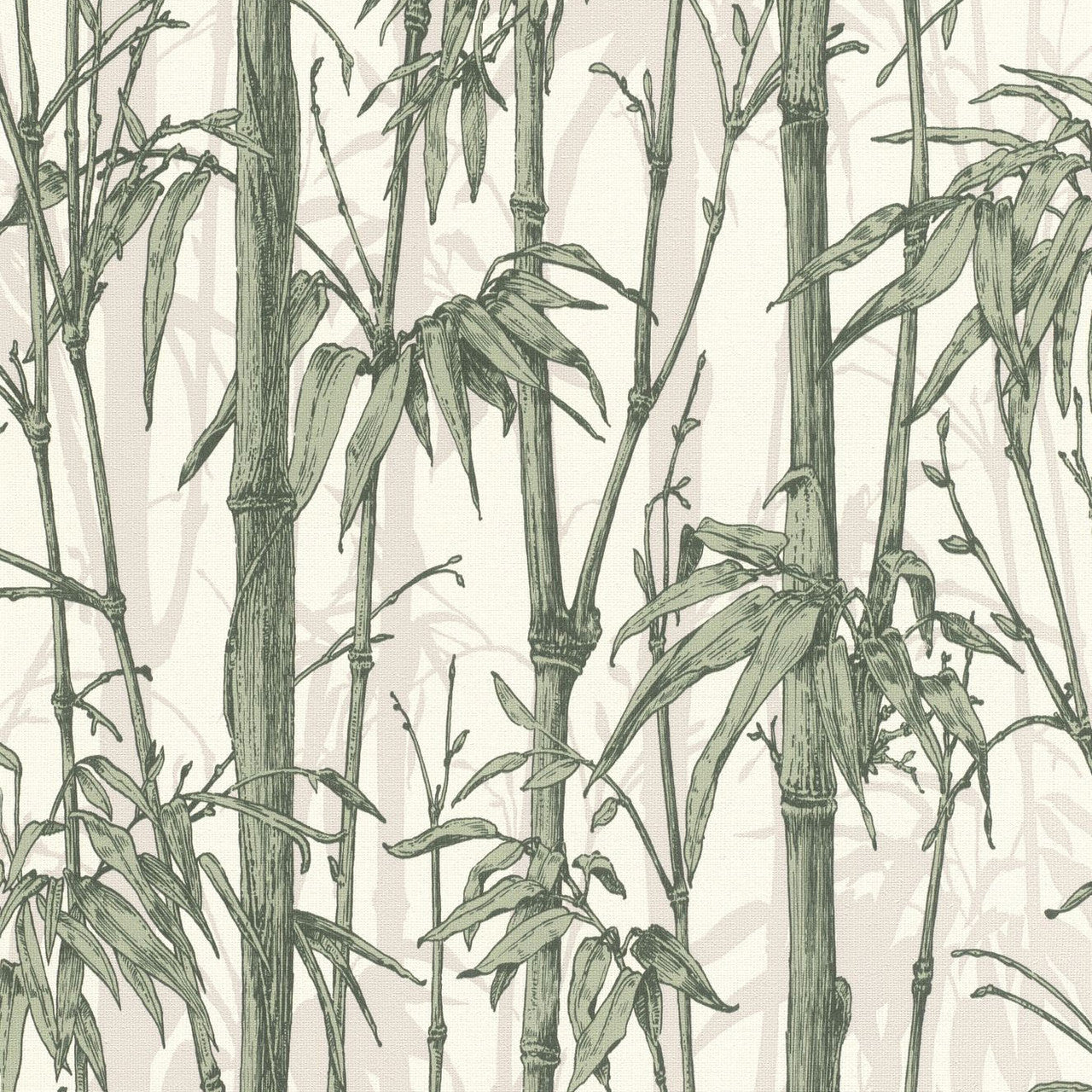 484847 Florentine III Bamboo Green Wallpaper by Rasch