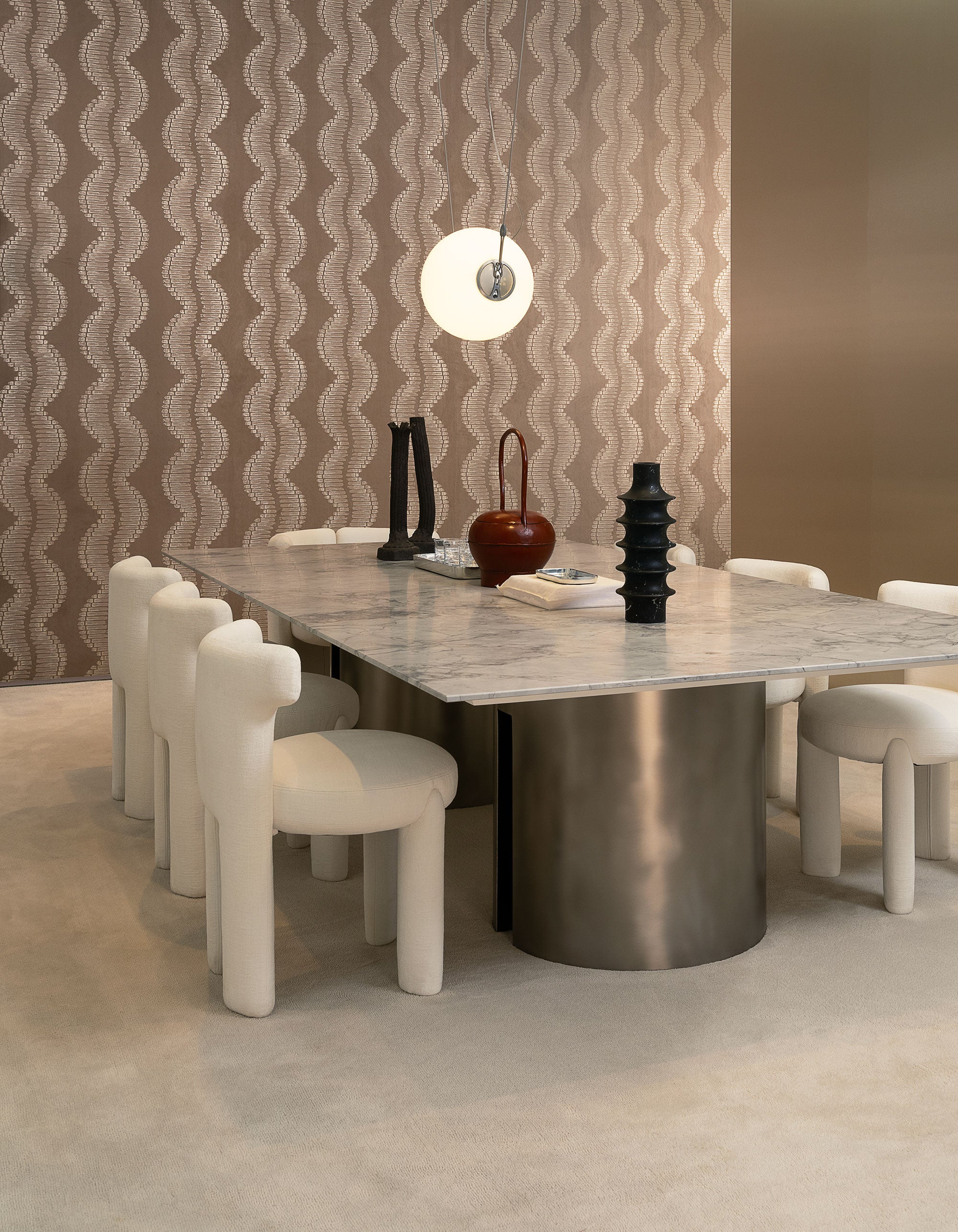 48613 Kyma Cappuccino Zephyr Wallpaper by Arte