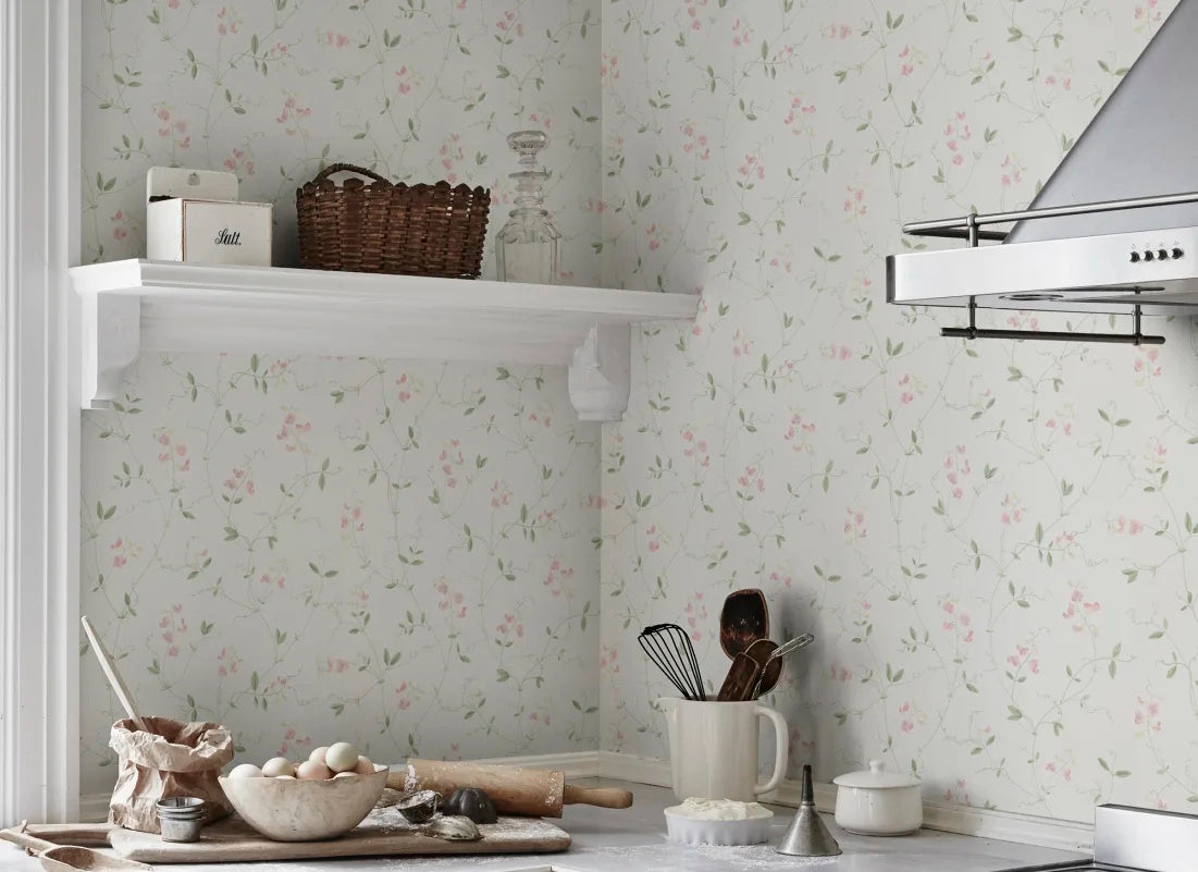 490-24 Light Pink Sanna Tidlösa Wallpaper by Sandberg