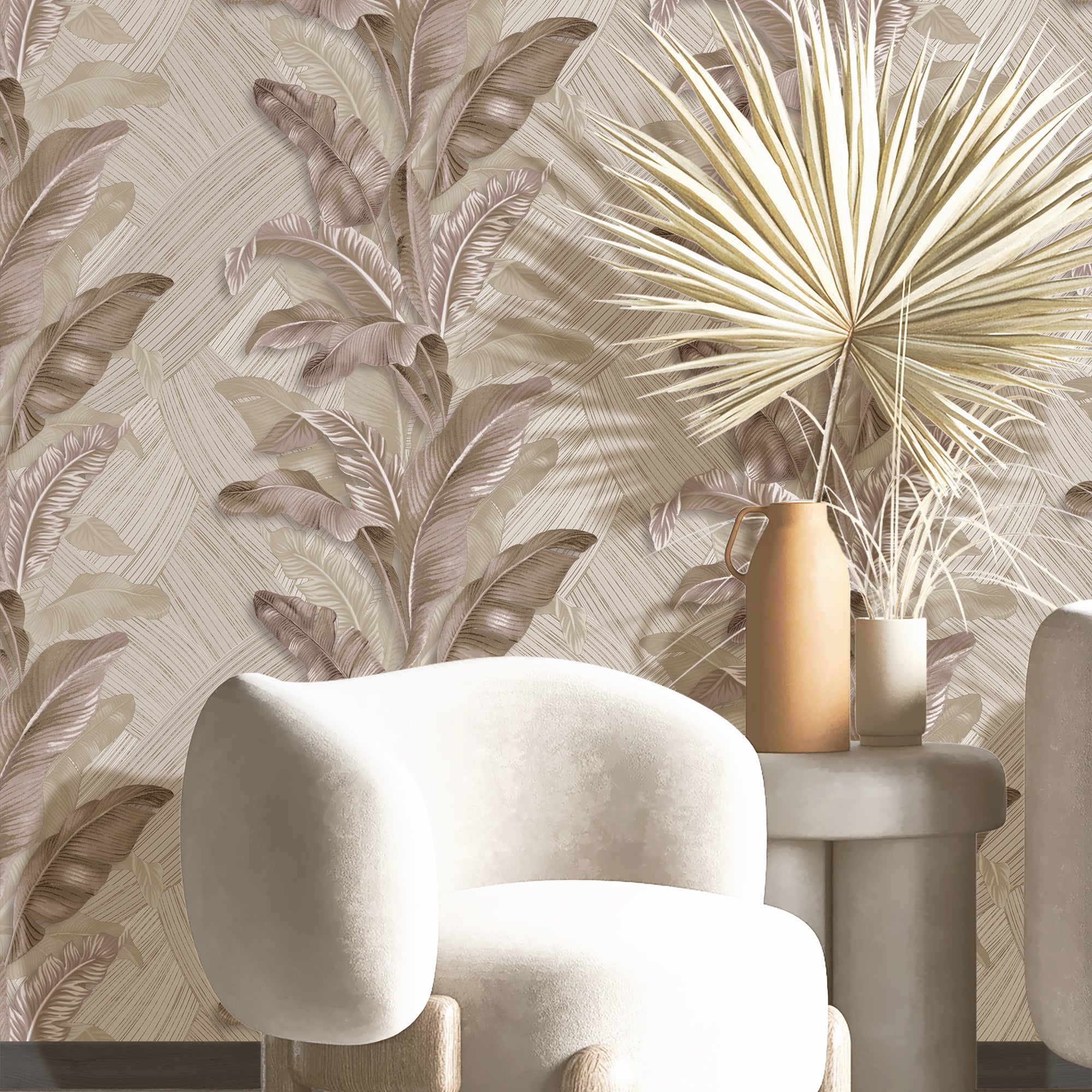 49303 Palma Stratum Beige Wallpaper By Galerie