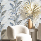 49306 Palma Stratum Light Blue Wallpaper By Galerie