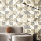 49311 Geometrico Stratum Cream Wallpaper By Galerie