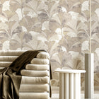 49320 Ginko Stratum Beige Wallpaper By Galerie