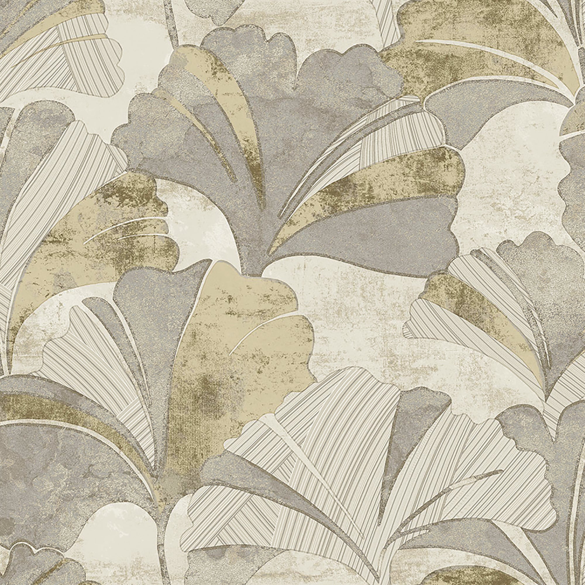 49321 Ginko Stratum Grey Wallpaper By Galerie