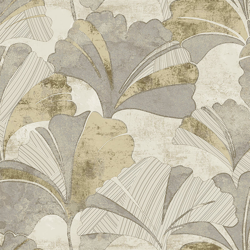 49321 Ginko Stratum Grey Wallpaper By Galerie