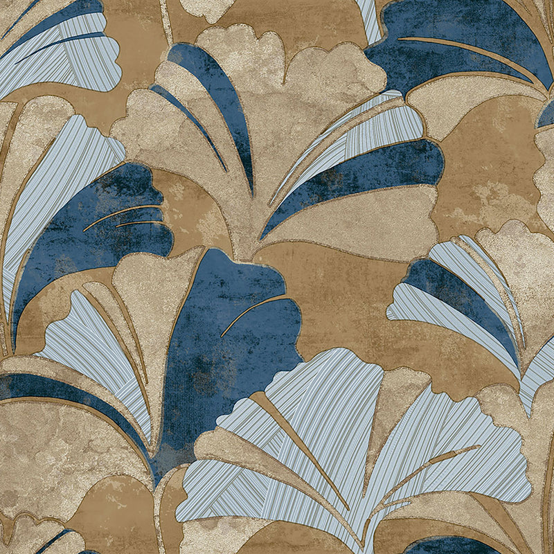 Ginko Stratum Light Blue Wallpaper By Galerie