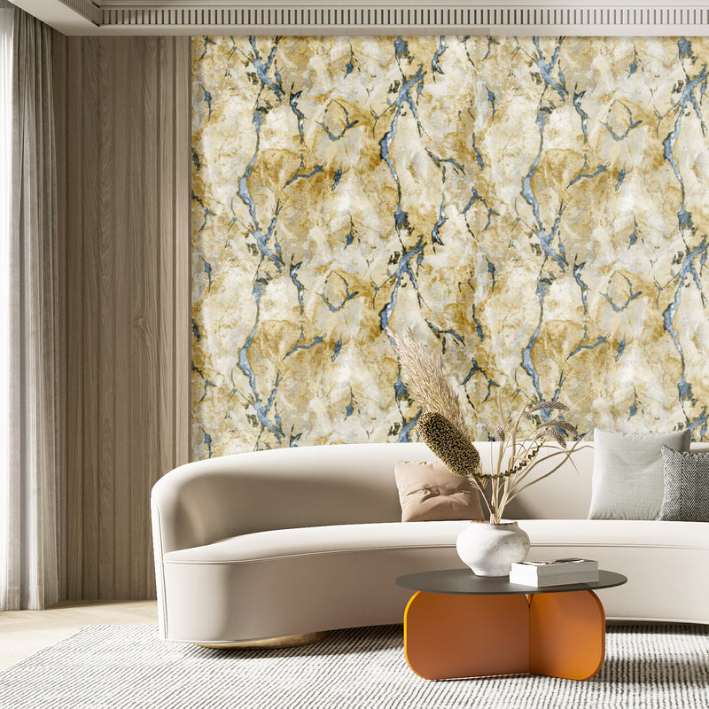 49356 Marmo Stratum Gold Wallpaper By Galerie