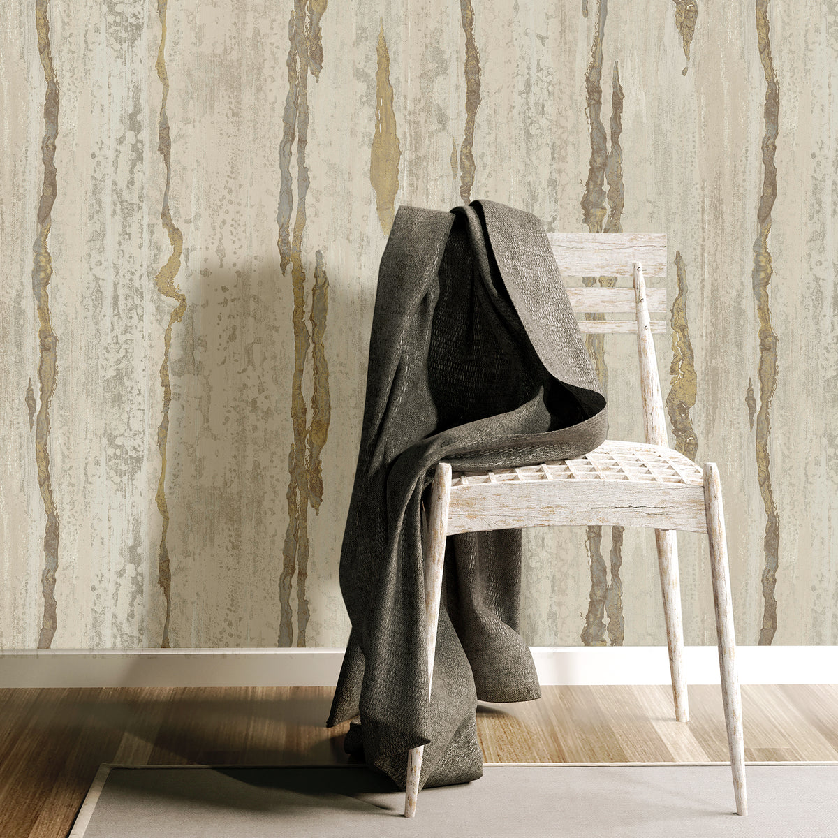 Verticale Stratum Beige Wallpaper By Galerie