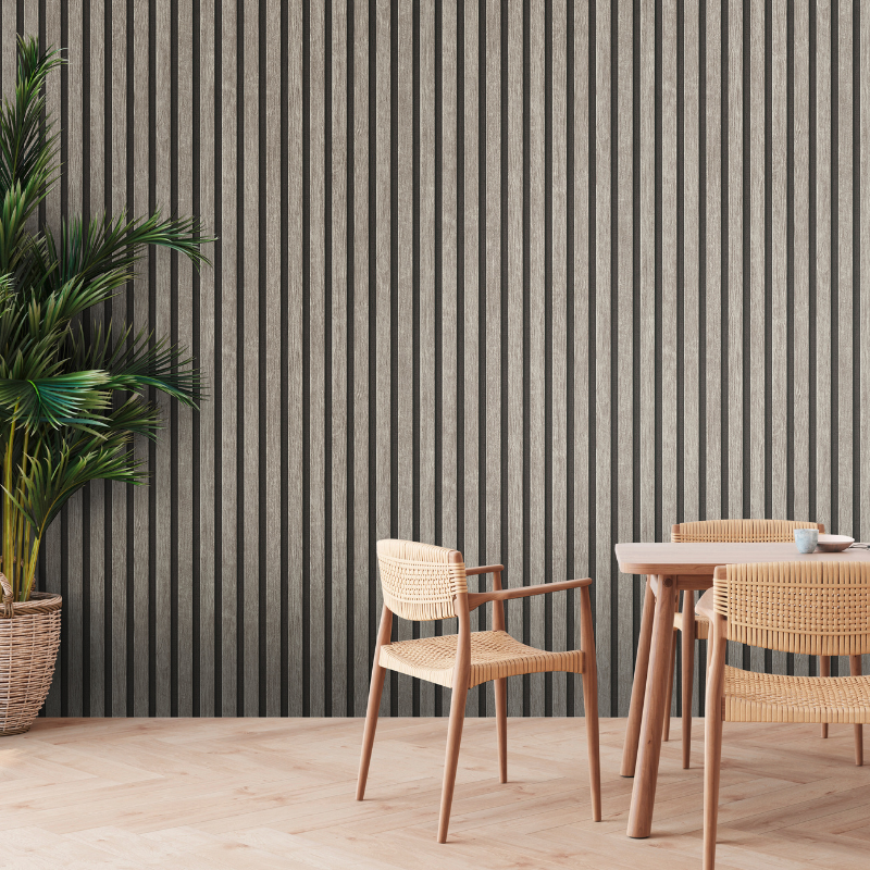 39109-2 Wood Slats Grey Wallpaper by AS Creation