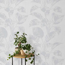 10459-31 Largo Leaf Grey Metallic Wallpaper by Erismann