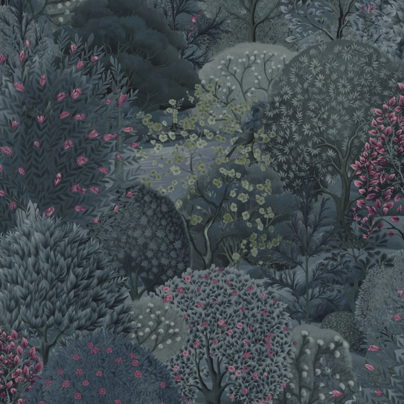 13691 Tree Tapestry Navy Statement Wallpaper by Holden Decor