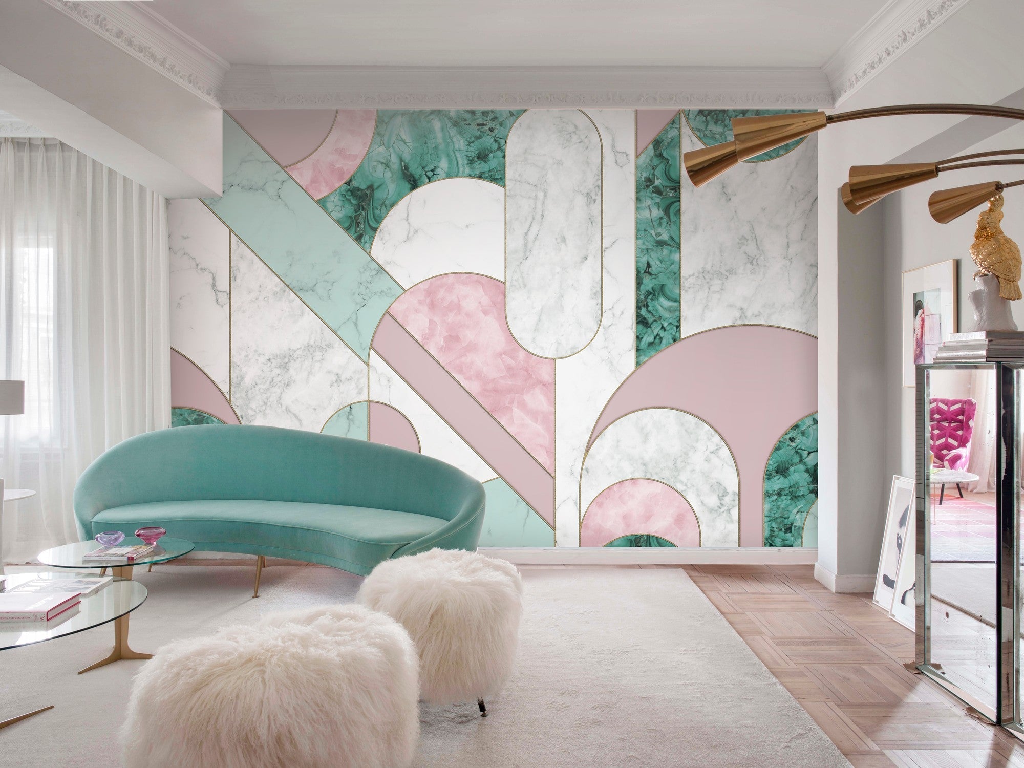 M3302-4 Capsules Pink Diversity Mural by Tres Tintas