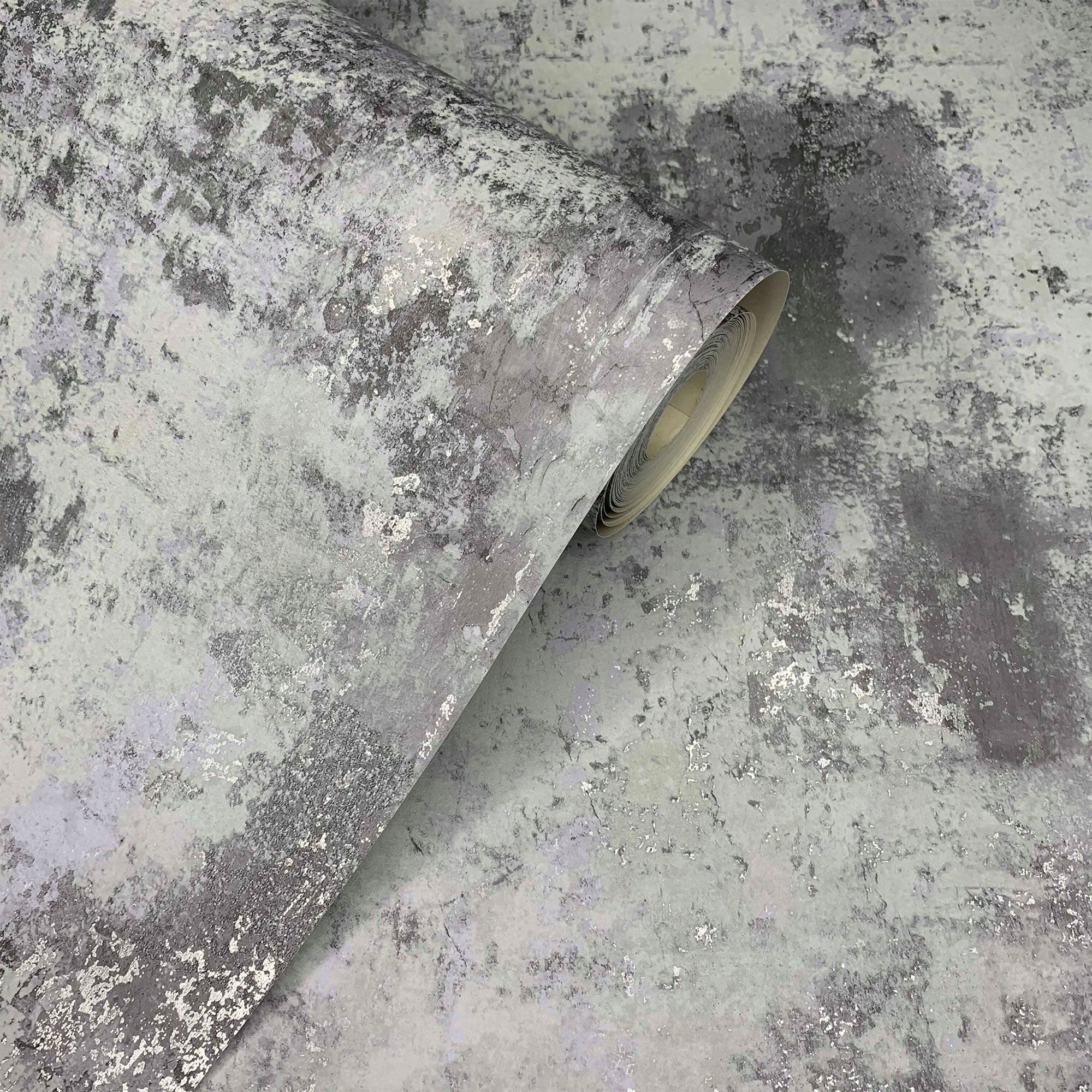 50103 Exposed Metallic Industrial Texture Dark Grey Wallpaper by WallpaperSales Exclusives