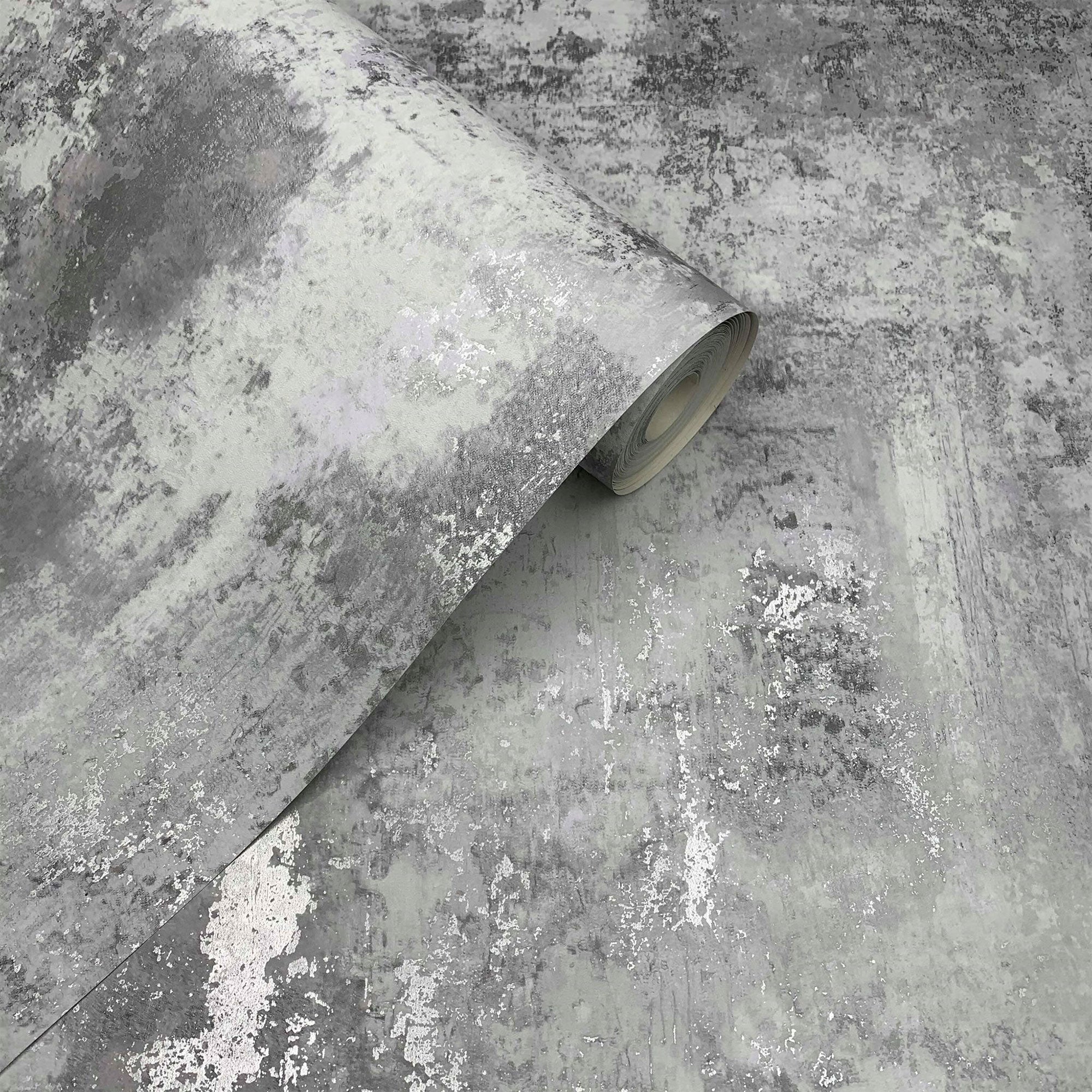 50104 Exposed Metallic Industrial Texture Grey Wallpaper by WallpaperSales Exclusives