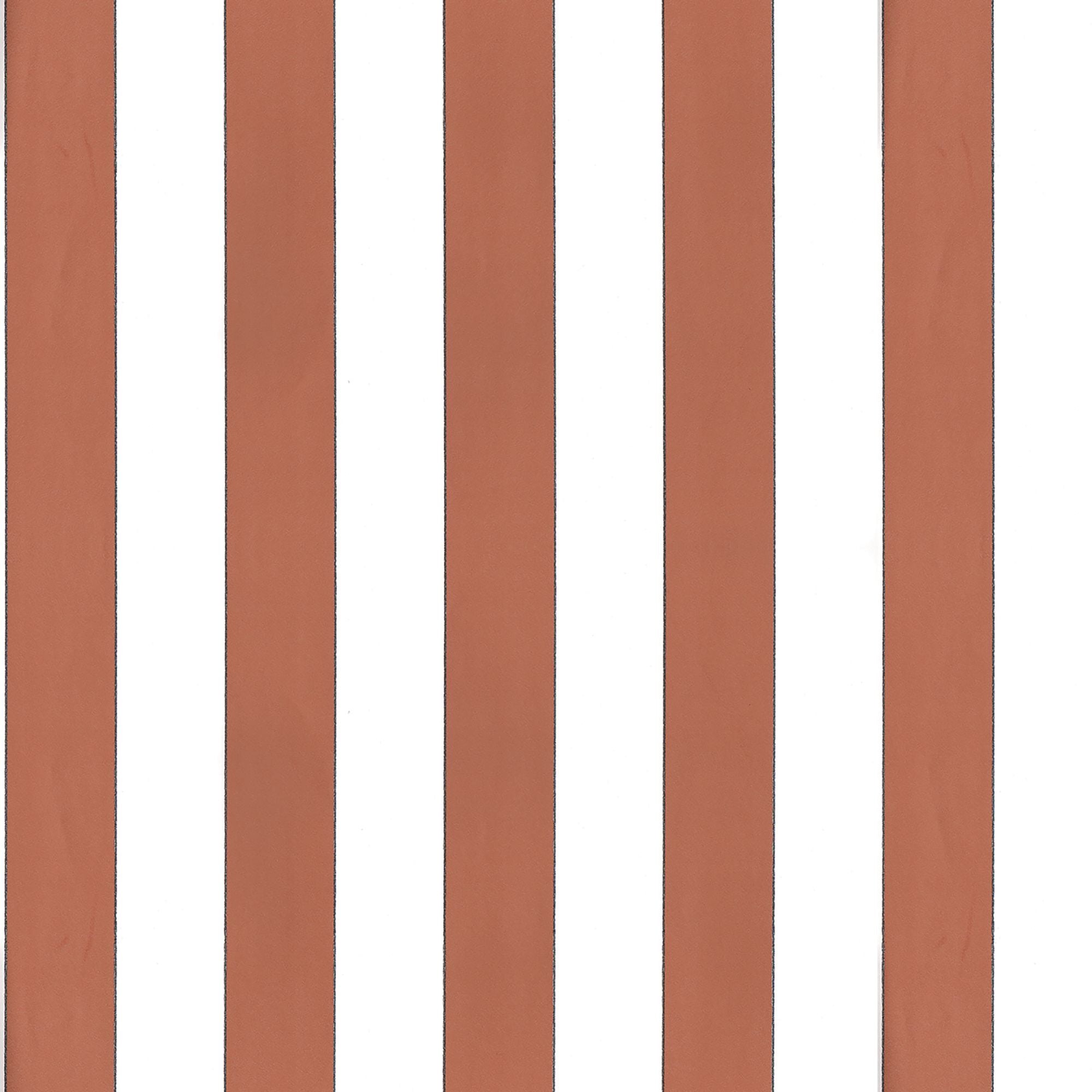 5060-3 Cronno Orange Essential Stripes Wallpaper by Galerie