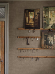 5067 Shades Bronzite Brown and Grey Wallpaper by Boråstapeter