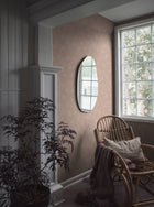 5084 Painter´s Wall Dark Pink and Grey Cottage Garden Wallpaper by Boråstapeter