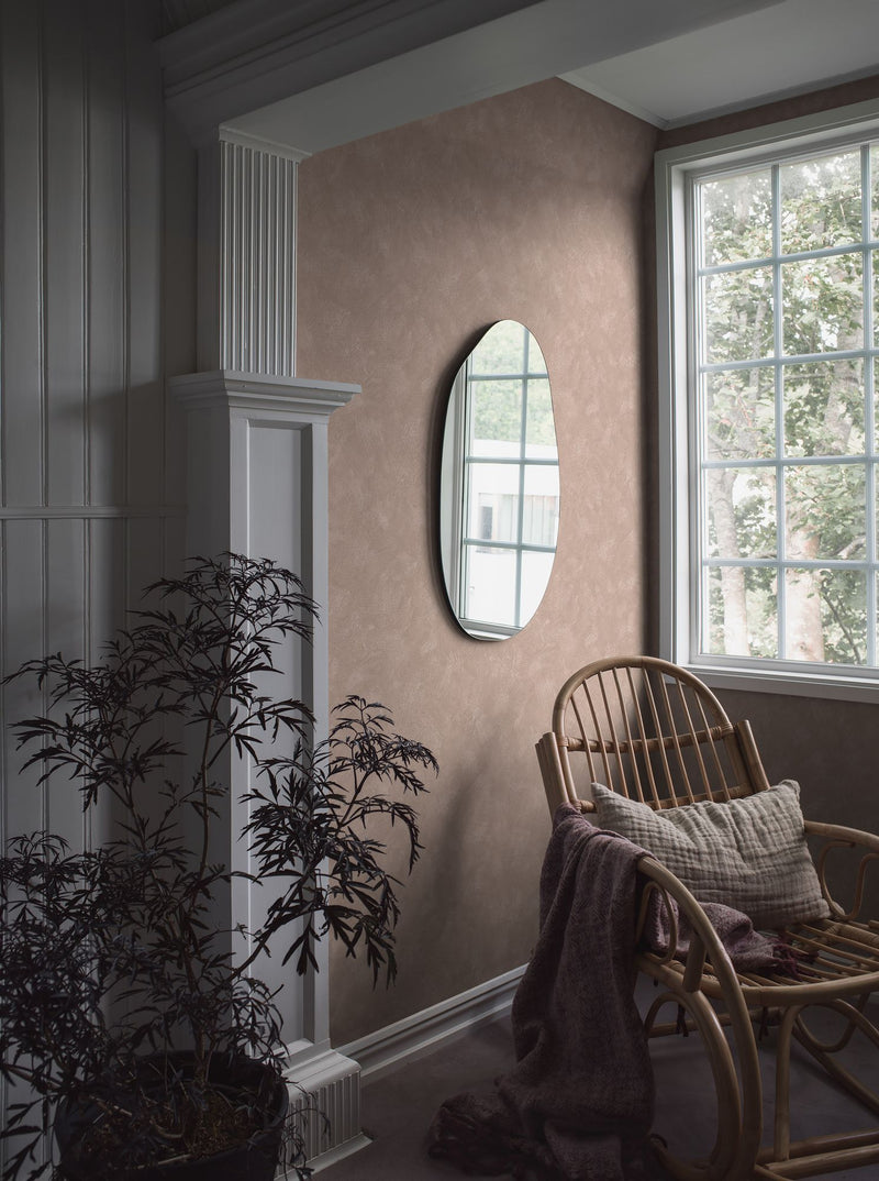 5084 Painter´s Wall Dark Pink and Grey Cottage Garden Wallpaper by Boråstapeter