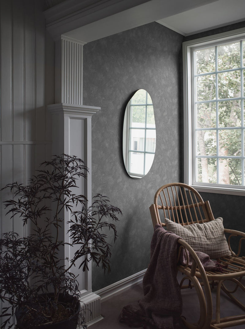 5088 Painter´s Wall Dark Blue and Grey Cottage Garden Wallpaper by Boråstapeter