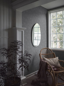 5089 Painter´s Wall Dark Grey and Blue Cottage Garden Wallpaper by Boråstapeter