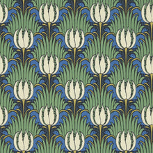 510016 Tulip & Bird Bedford Park Goblin Green & Raven Wallpaper by Morris & Co