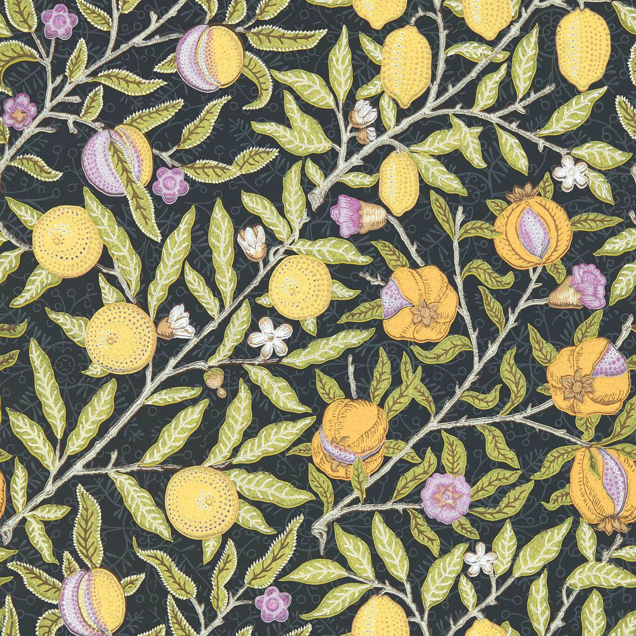 510019 Fruit Bedford Park Twilight Wallpaper by Morris & Co