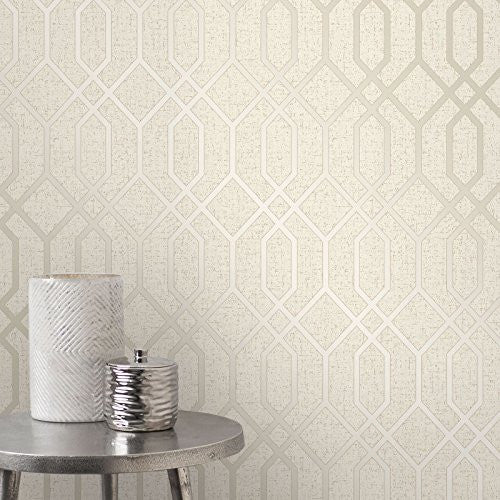 FD42305 Quartz Trellis Wallpaper By Fine Decor